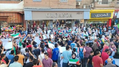وقفة تضامنية لأهالي المنوفية للتضامن مع أهل غزة