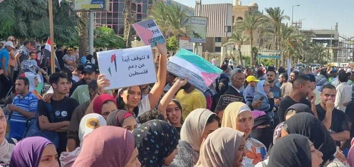 مظاهرات حاشدة في مصر دعما لفلسطين